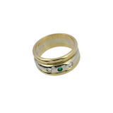 Evergreen Smaragdring in 750er Weiß / Gelbgold