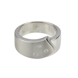 IhrSchmuck-Schmuckset-Ohrclips-Ring-Anhänger-585er Weissgold-mit Brillanten