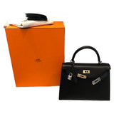 01_Artikel_87_ Hermès Kelly II Selier 28 Veau Epsom /noir, schwarz, wie neu -IHRSCHMUCK