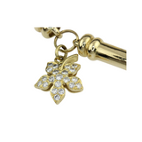 Brillantbettelarmband in 750er Gelbgold mit sechs Charms