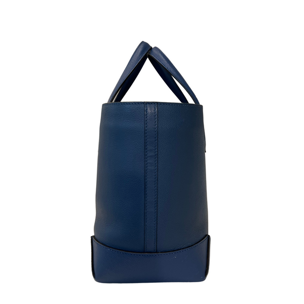 Hermès Shopper, MAXIBOX CABAS 30, VEAU EVERCOLOR/VEAU EPSOM, Farbe blau