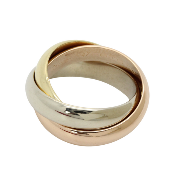 01_IHRSCHMUCK_Cartier Trinity Ring_Größe. 47_ 750er Weiß-, Rose- und Gelbgold